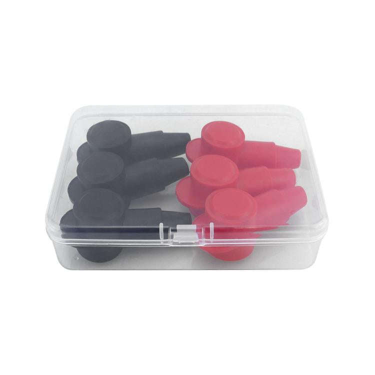 3 Pairs / Set Car Battery Pile Head PVC Protective Cover(Black + Red)