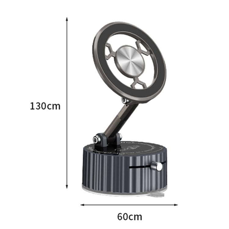 BDK101 Vacuum Adsorption Magnetic Folding Car Phone Holder(Silver)