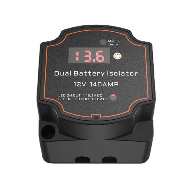 IP68 12V 140A Car Smart Dual Battery Isolation Controller with Digital Display Voltmeter, Type:7m...
