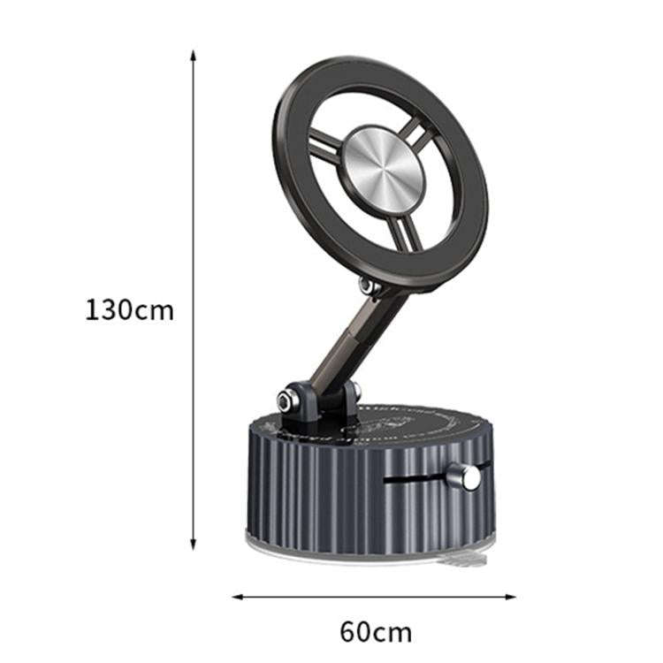 BDK102 Vacuum Adsorption Magnetic Folding Car Phone Holder(Silver)