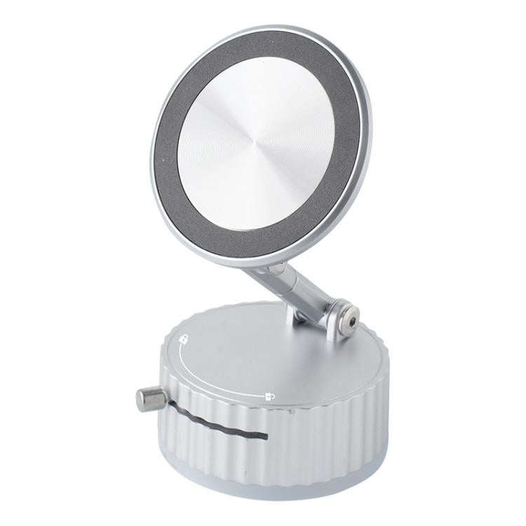 BDK103 Vacuum Adsorption Magnetic Folding Car Phone Holder(Silver)