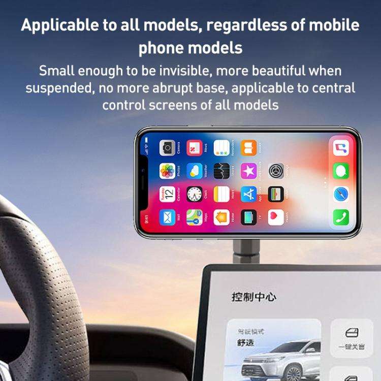 BDK103 Vacuum Adsorption Magnetic Folding Car Phone Holder(Gun Metal)