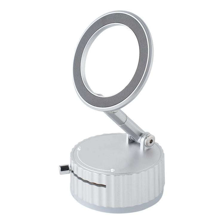 BDK104 Vacuum Adsorption Magnetic Folding Car Phone Holder(Silver)