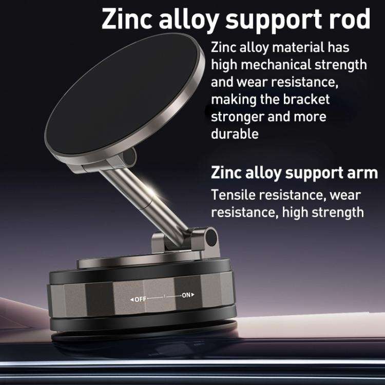 CCT30-2F Rotating Vacuum Adsorption Magnetic Car Phone Holder(Black)