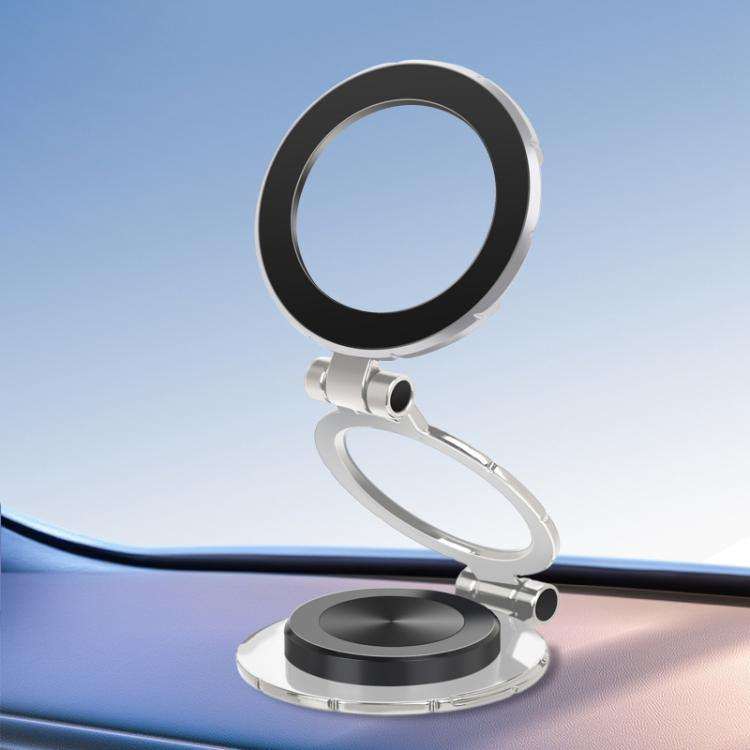 G222 Three-axis Folding MagSafe Magnetic Car Phone Holder(Silver)