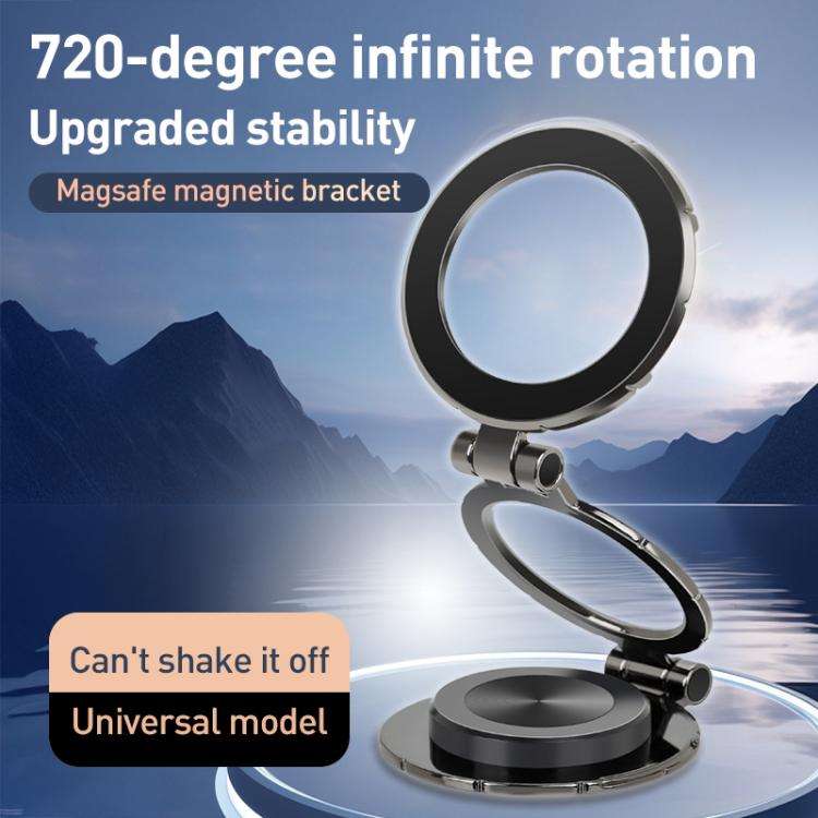 G222 Three-axis Folding MagSafe Magnetic Car Phone Holder(Silver)