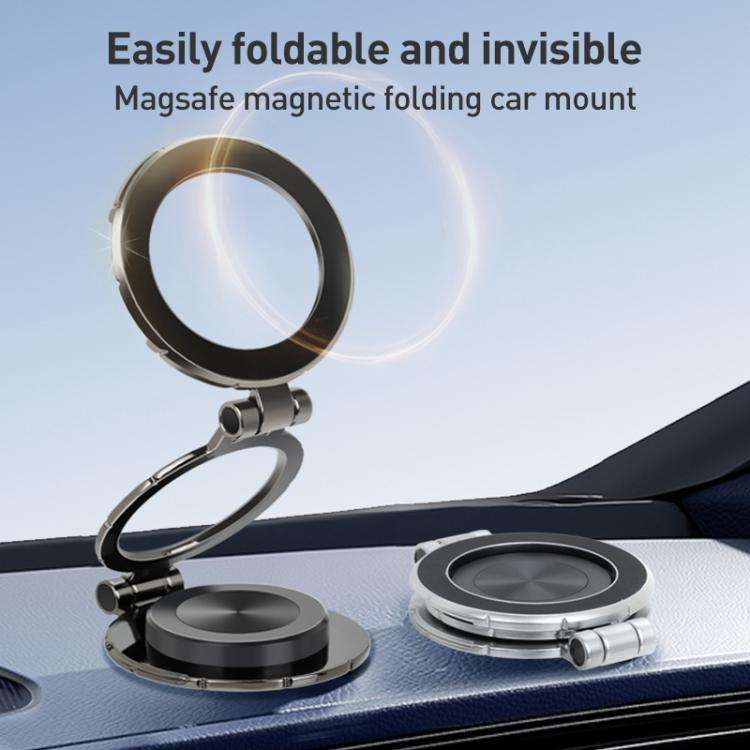 G222 Three-axis Folding MagSafe Magnetic Car Phone Holder(Silver)