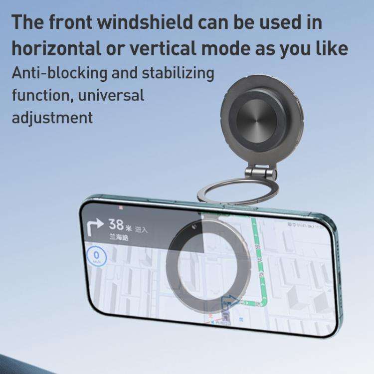G222 Three-axis Folding MagSafe Magnetic Car Phone Holder(Silver)