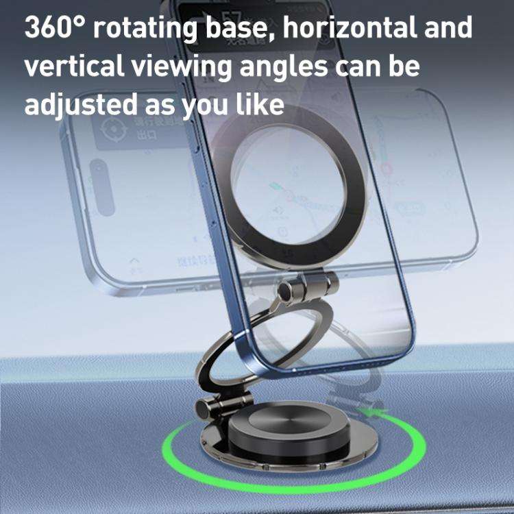 G222 Three-axis Folding MagSafe Magnetic Car Phone Holder(Silver)