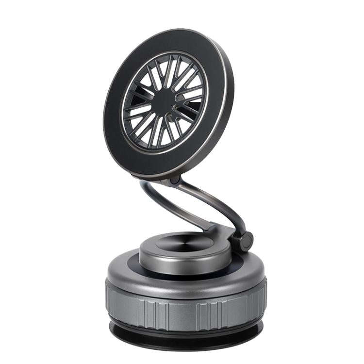 G511 Three-axis Folding Vacuum Adsorption Magnetic Car Phone Holder(Gun Metal)