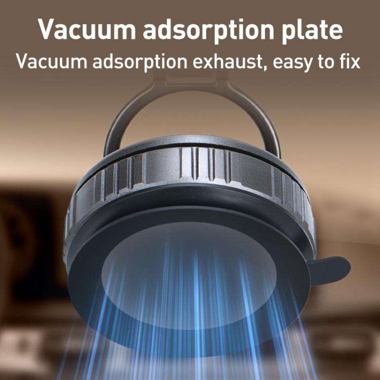 G512 Three-axis Folding Vacuum Adsorption Magnetic Car Phone Holder(Gun Metal)