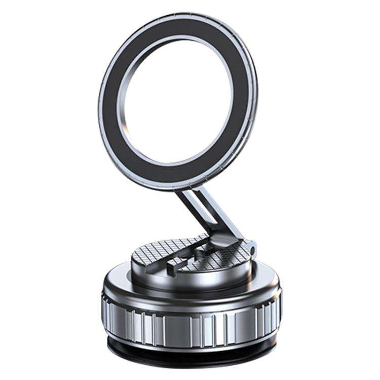 G712 Three-axis Folding Vacuum Adsorption Magnetic Car Phone Holder(Silver)