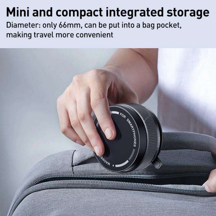 K10A Three-axis Folding Vacuum Adsorption Magnetic Car Phone Holder(Grey)