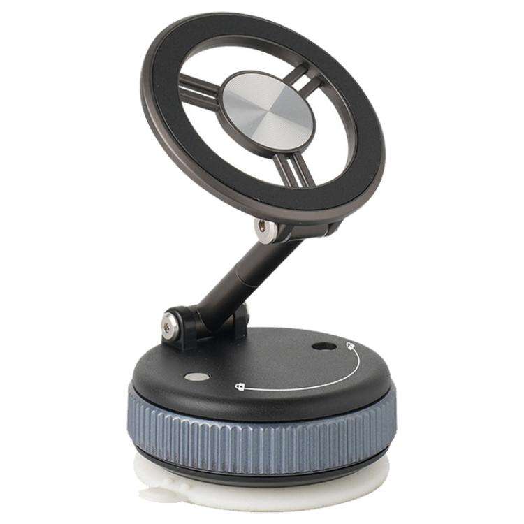 XZK102 Folding Vacuum Adsorption Magnetic Car Phone Holder(Gun Metal)