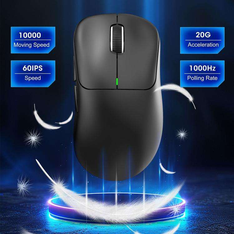 HXSJ T700 Tri-mode Lightweight Wireless Mouse(Black)