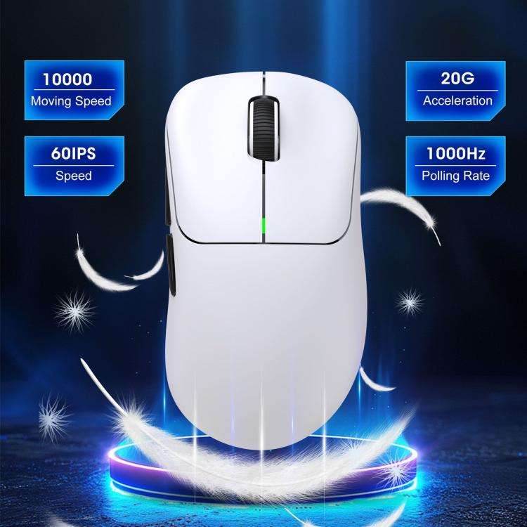 HXSJ T700 Tri-mode Lightweight Wireless Mouse(White)