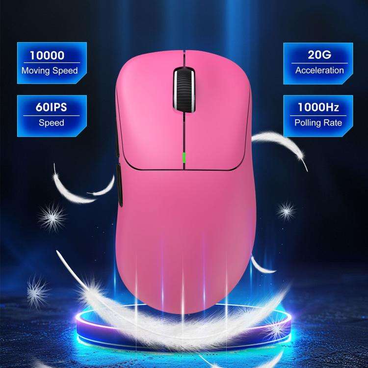 HXSJ T700 Tri-mode Lightweight Wireless Mouse(Pink)