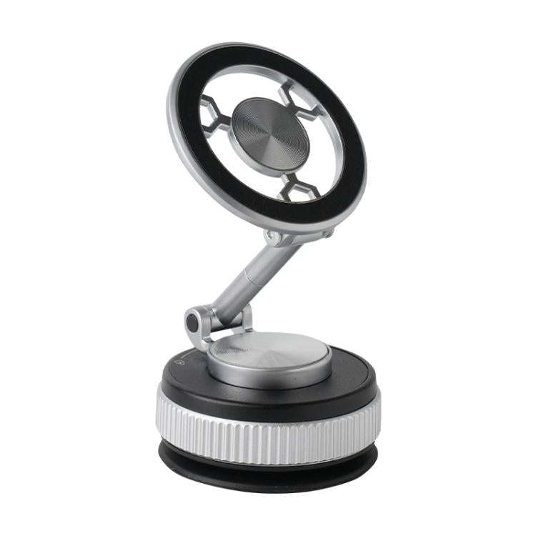 XZK104 2nd Generation Vacuum Adsorption Magnetic Folding Car Phone Holder(Silver A Type)