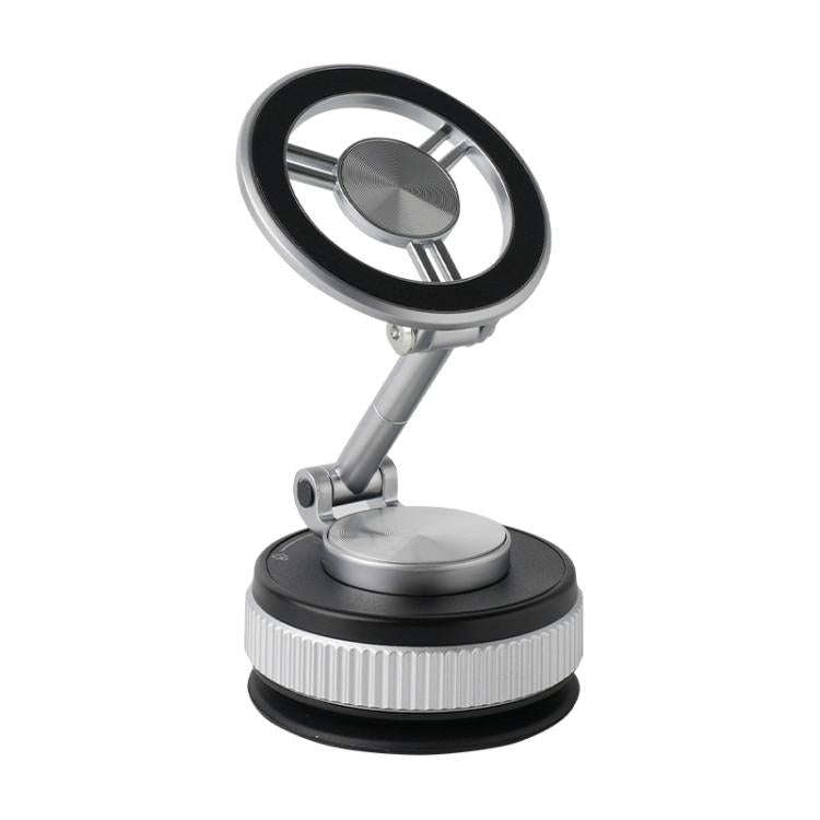 XZK104 2nd Generation Vacuum Adsorption Magnetic Folding Car Phone Holder(Silver B Type)