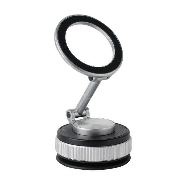 XZK104 2nd Generation Vacuum Adsorption Magnetic Folding Car Phone Holder(Silver C Type)