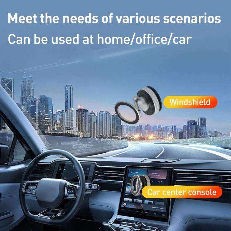 XZK104 2nd Generation Vacuum Adsorption Magnetic Folding Car Phone Holder(Silver A Type)