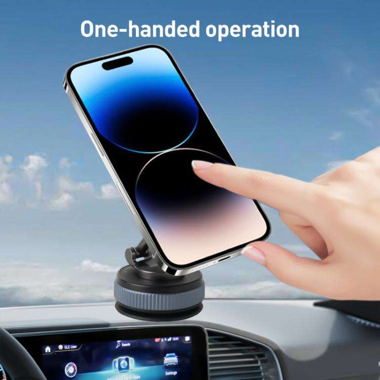 XZK104 2nd Generation Vacuum Adsorption Magnetic Folding Car Phone Holder(Silver A Type)