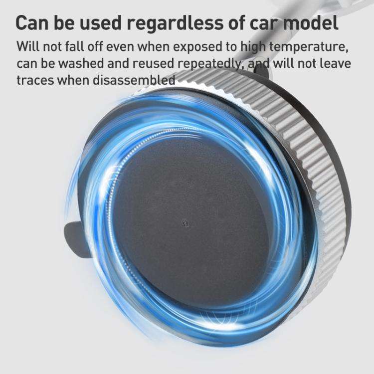 XZK104 2nd Generation Vacuum Adsorption Magnetic Folding Car Phone Holder(Silver A Type)