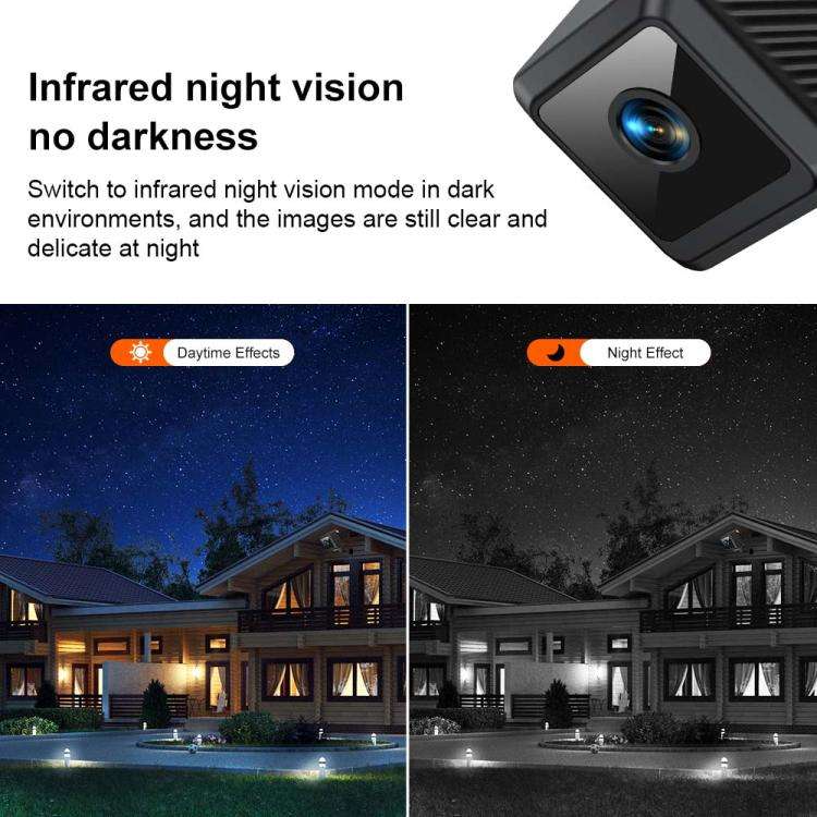 W02 HD Magnetic WiFi Smart Mini Camera Supports Motion Detection Infrared Night(Black)