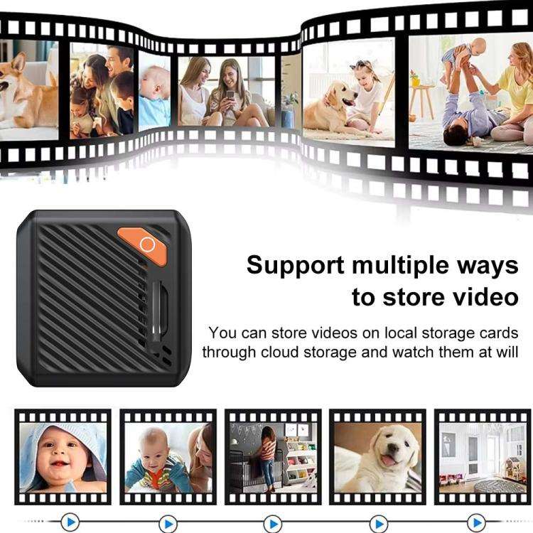 W02 HD Magnetic WiFi Smart Mini Camera Supports Motion Detection Infrared Night(Black)