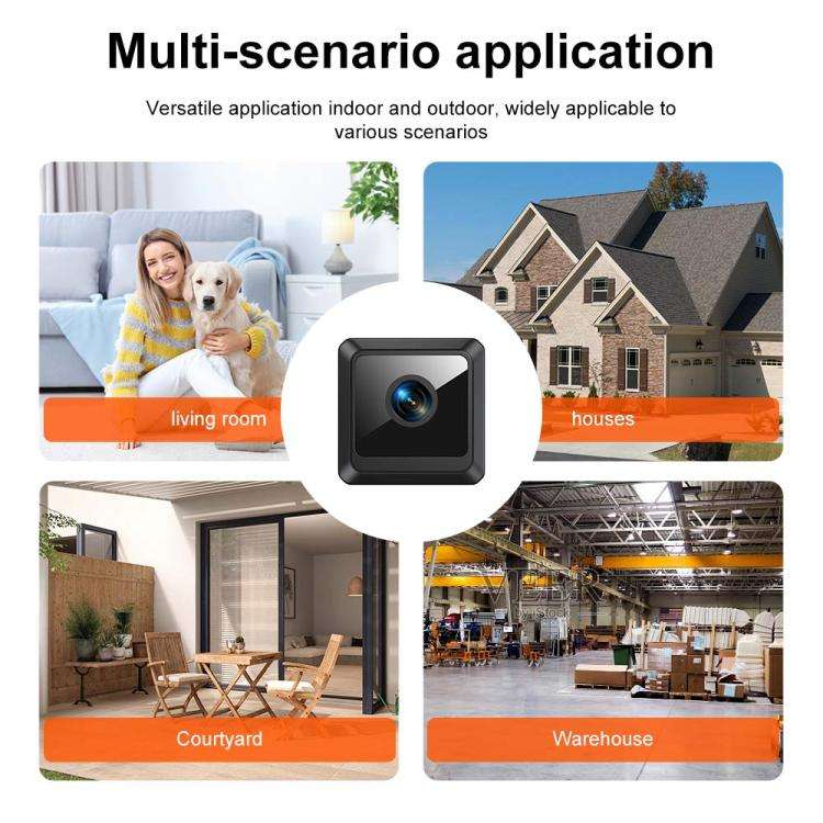W02 HD Magnetic WiFi Smart Mini Camera Supports Motion Detection Infrared Night(Black)