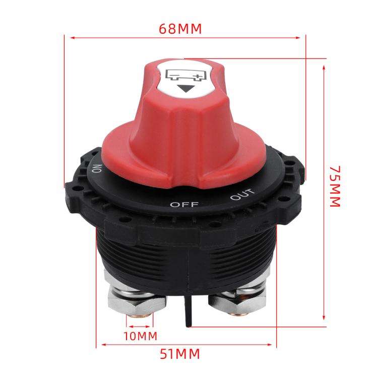 12-24V 300A Heavy-Duty DC Battery Disconnect Switch, Type:Old with OUT Handle Removable