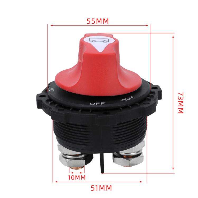 12-24V 300A Heavy-Duty DC Battery Disconnect Switch, Type:New with OUT Handle Removable