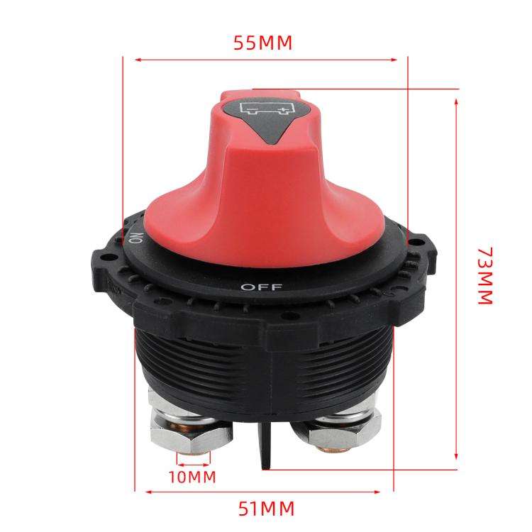12-24V 300A Heavy-Duty DC Battery Disconnect Switch, Type:New with OUT Handle Non-removable
