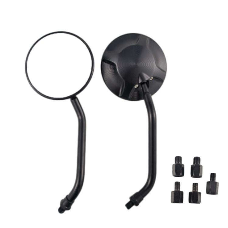 For Yamaha YZF 600 / YZF R6 2pcs/Set Motorcycle Modified Round Reflector Rearview Mirror(Black)