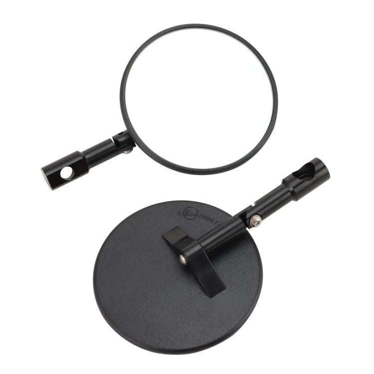 Universal ATV Round Foldable Rearview Mirror Reflective Mirror(Black)