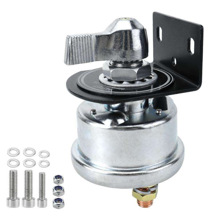 12-24V 200A High Current Battery Disconnect Switch with Bracket(Silver Handle)