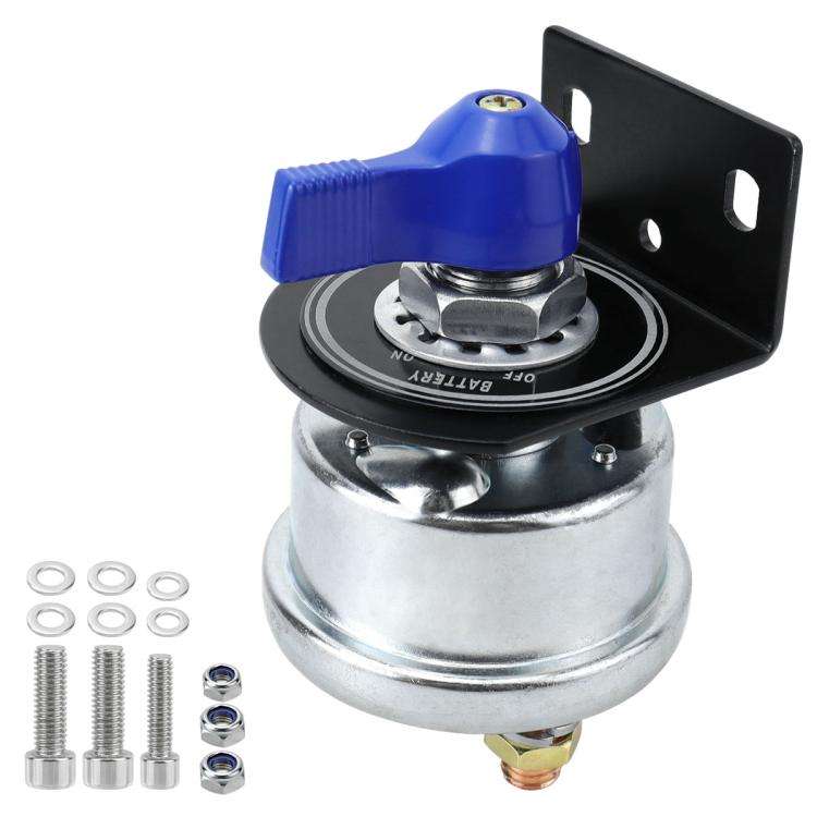 12-24V 200A High Current Battery Disconnect Switch with Bracket(Blue Handle)