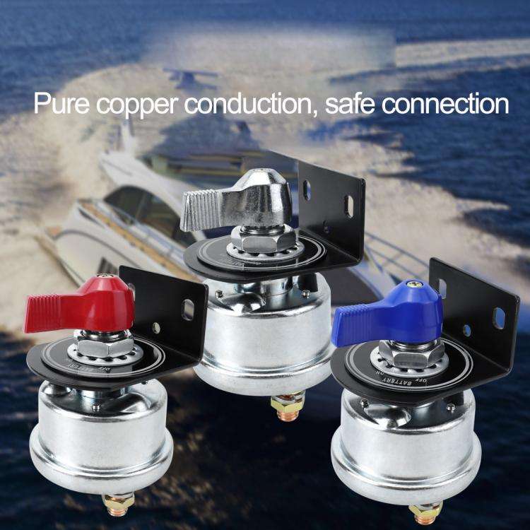 12-24V 200A High Current Battery Disconnect Switch with Bracket(Silver Handle)