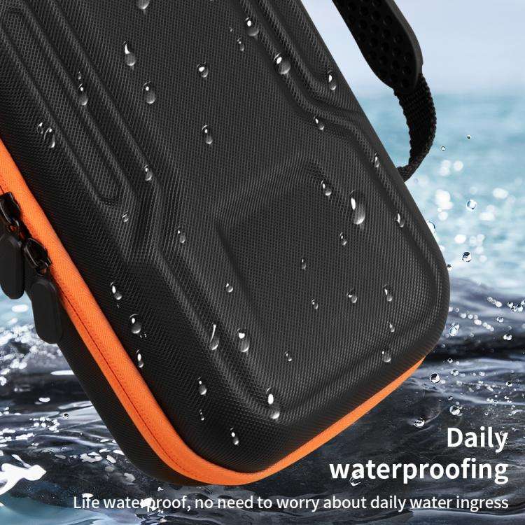 For Nintendo Switch 2 Mecha Double Layer Shockproof Portable Storage Bag(Black Orange)