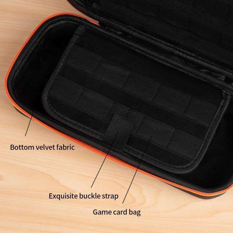 For Nintendo Switch 2 Mecha Double Layer Shockproof Portable Storage Bag(Black Orange)