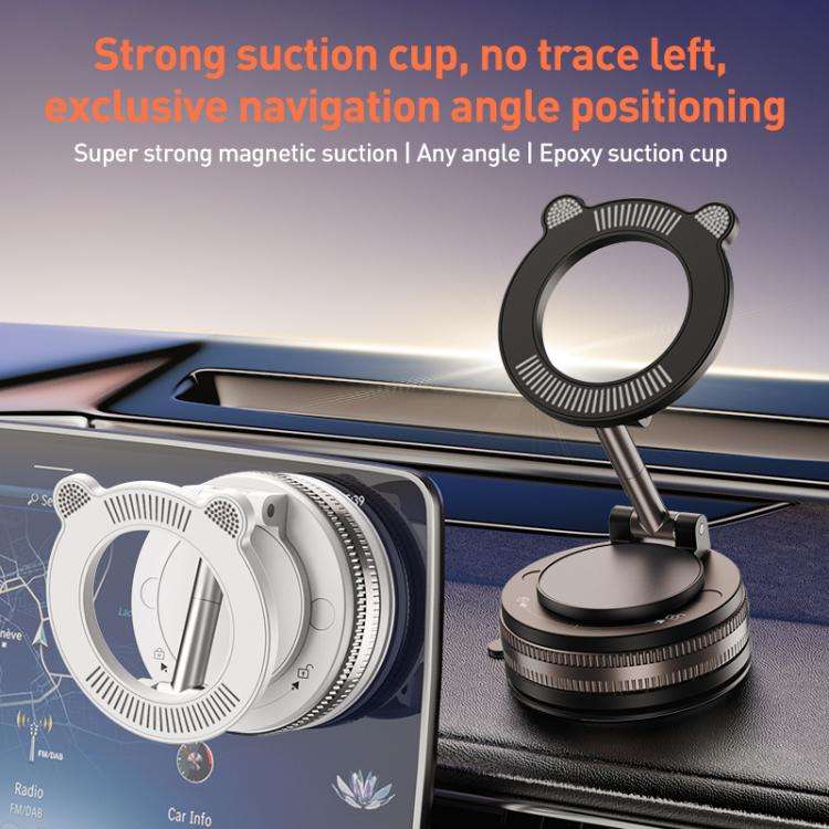 J33 Vacuum Adsorption Magnetic Car Phone Holder(Black)