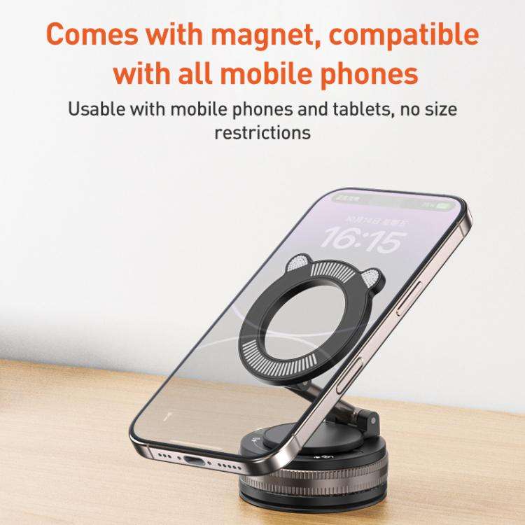 J33 Vacuum Adsorption Magnetic Car Phone Holder(White)