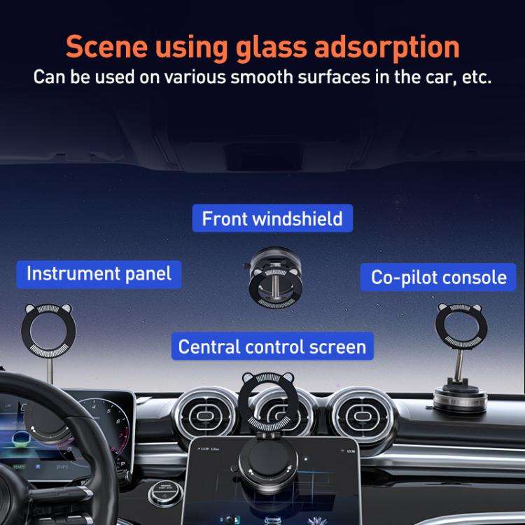 J33 Vacuum Adsorption Magnetic Car Phone Holder(White)