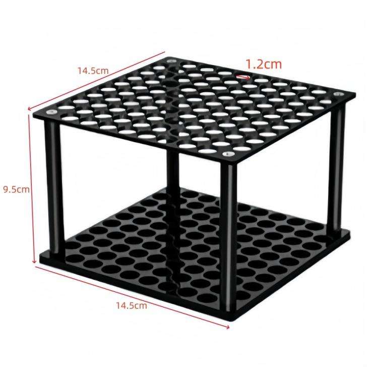 YX163 96-Hole Acrylic Paint Brush Pencils Stand(Black)