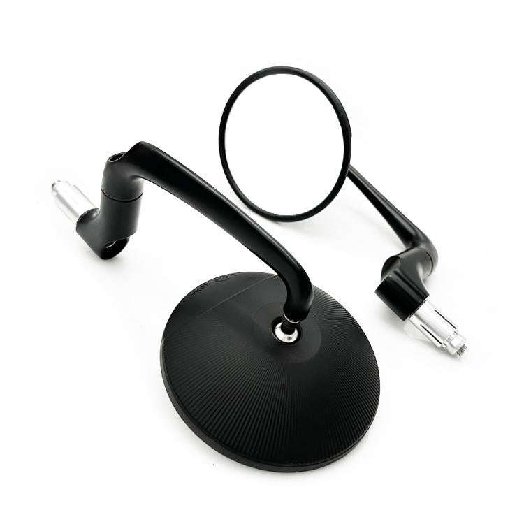 2pcs/Set Universal Motorcycle Electric Vehicle Handlebar Rearview Mirror(Black)