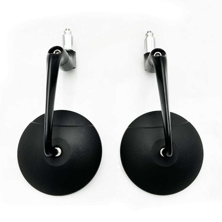 2pcs/Set Universal Motorcycle Electric Vehicle Handlebar Rearview Mirror(Black)
