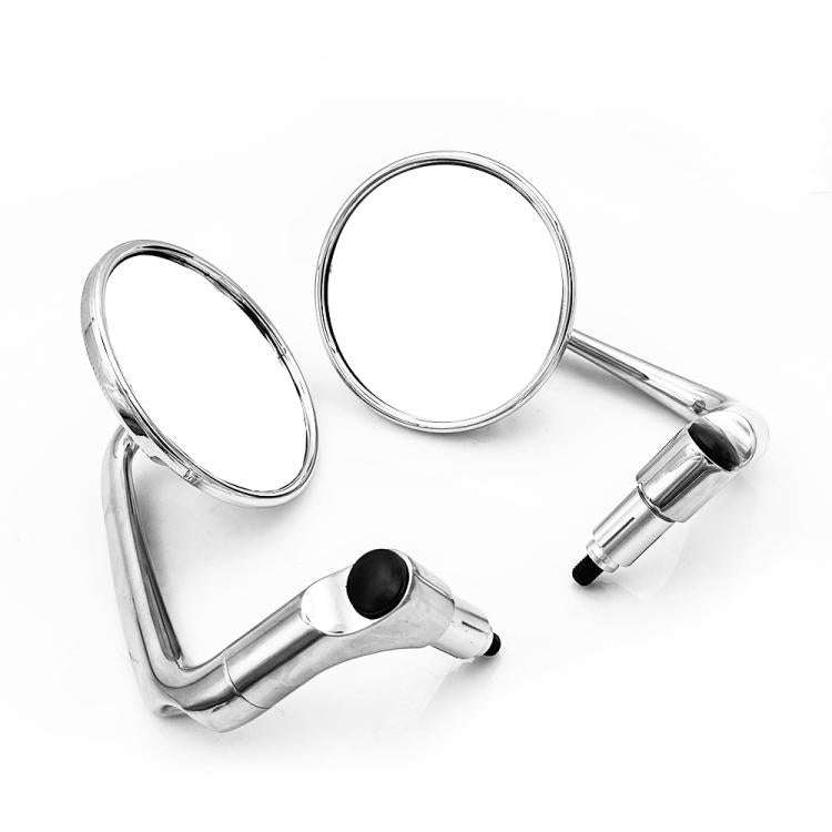 2pcs/Set Universal Motorcycle Electric Vehicle Handlebar Rearview Mirror(Black)