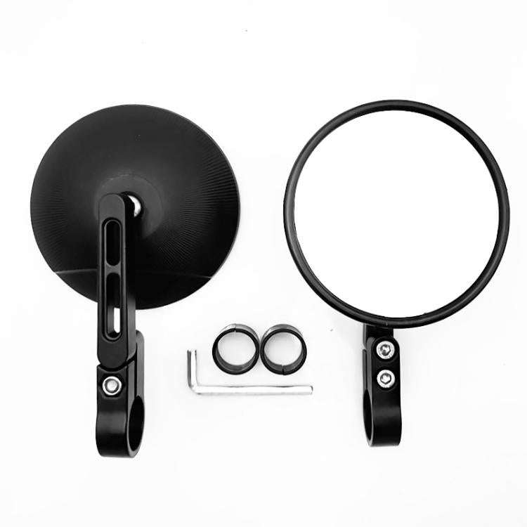 2pcs/Set Adjustable Motorcycle Bicycle Handlebar Rearview Mirror(Black)