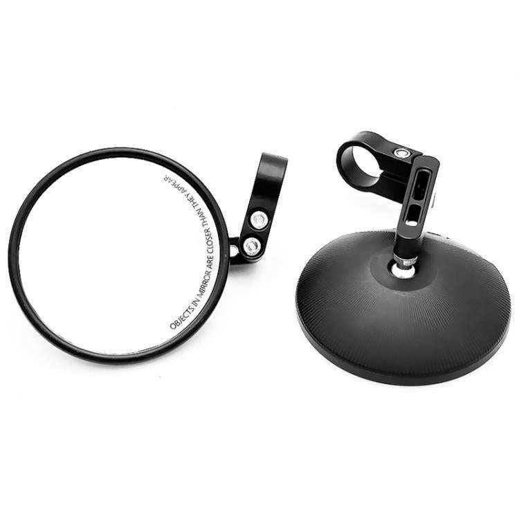 2pcs/Set Adjustable Motorcycle Bicycle Handlebar Rearview Mirror(Black)