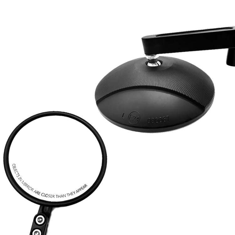 2pcs/Set Adjustable Motorcycle Bicycle Handlebar Rearview Mirror(Black)
